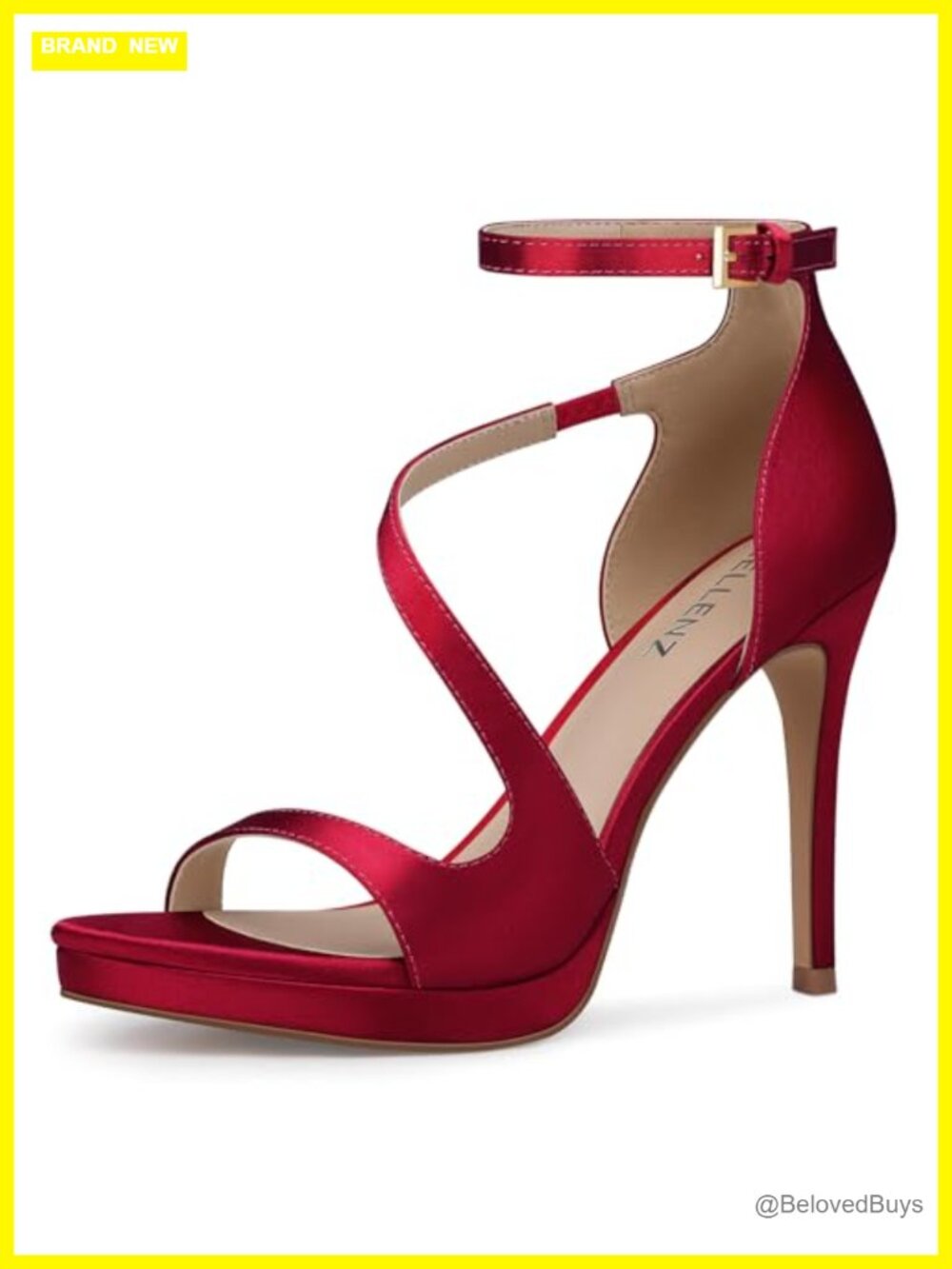 Women's Stiletto High Heels 4.3 Inch Platform Peep Toe Ankle Strap Comfort